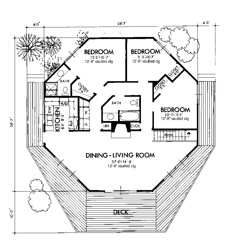 Ranch House Plan First Floor - Valderrama Contemporary Home 072D-1066 - Shop House Plans and More