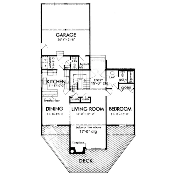 Contemporary House Plan First Floor - Devan Modern Home 072D-1074 - Shop House Plans and More