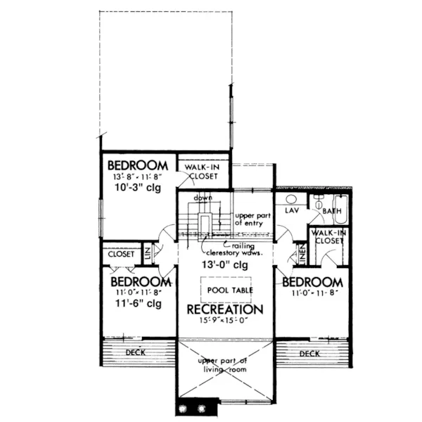 Contemporary House Plan Second Floor - Devan Modern Home 072D-1074 - Shop House Plans and More