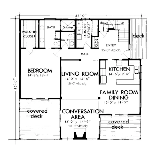 Traditional House Plan First Floor - Fountain Grove Modern Home 072D-1079 - Search House Plans and More