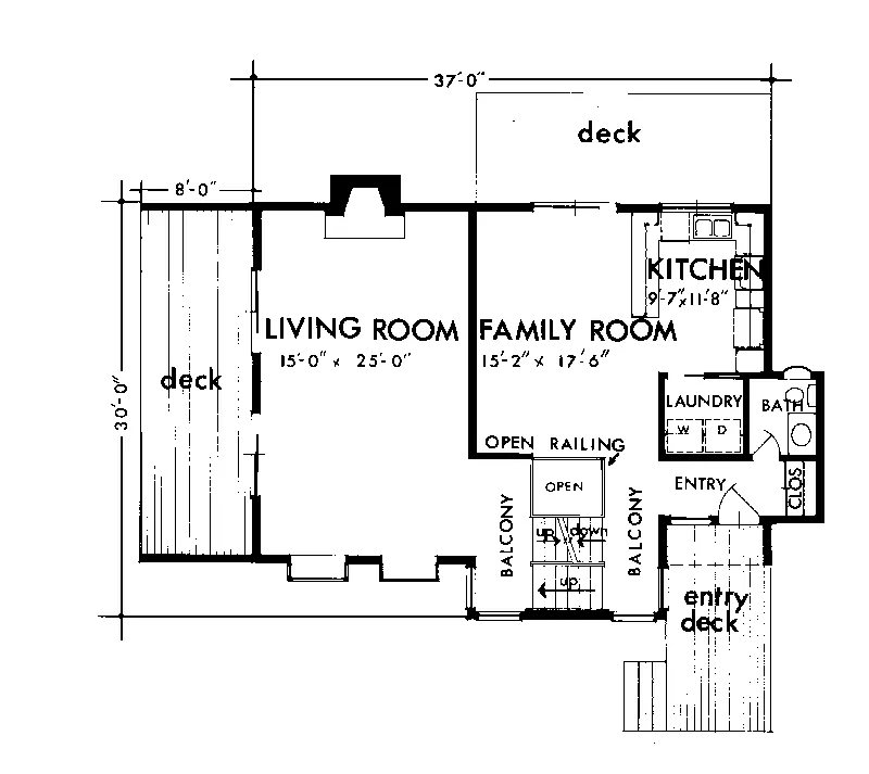 Modern House Plan First Floor - Hadwin Contemporary Home 072D-1081 - Search House Plans and More