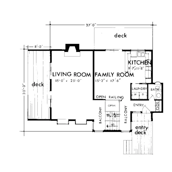 Contemporary House Plan First Floor - Hadwin Contemporary Home 072D-1081 - Search House Plans and More