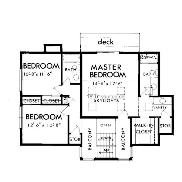 Contemporary House Plan Second Floor - Hadwin Contemporary Home 072D-1081 - Search House Plans and More