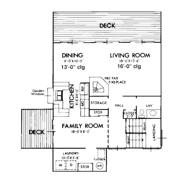 Mountain House Plan First Floor - Tarlton Contemporary Home 072D-1082 - Shop House Plans and More