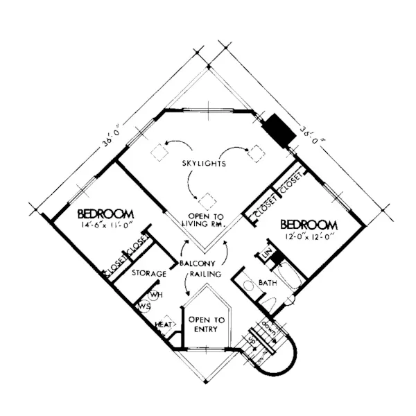 Contemporary House Plan Second Floor - Starshire Modern Home 072D-1083 - Shop House Plans and More