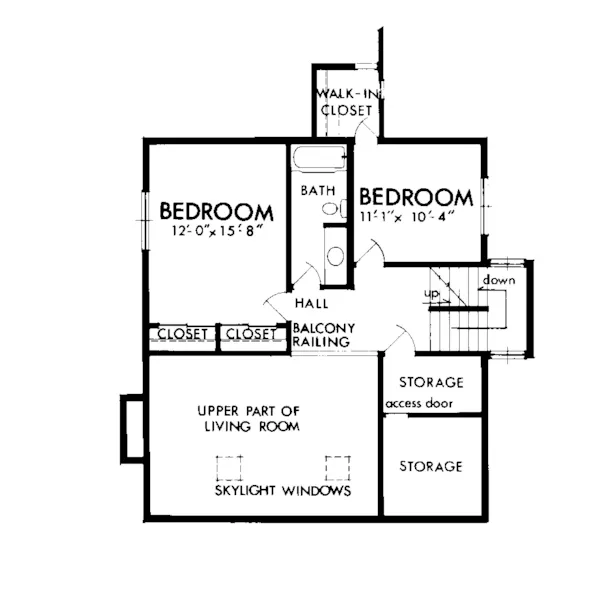 Modern House Plan Second Floor - Hadley Pointe Modern Home 072D-1084 - Search House Plans and More