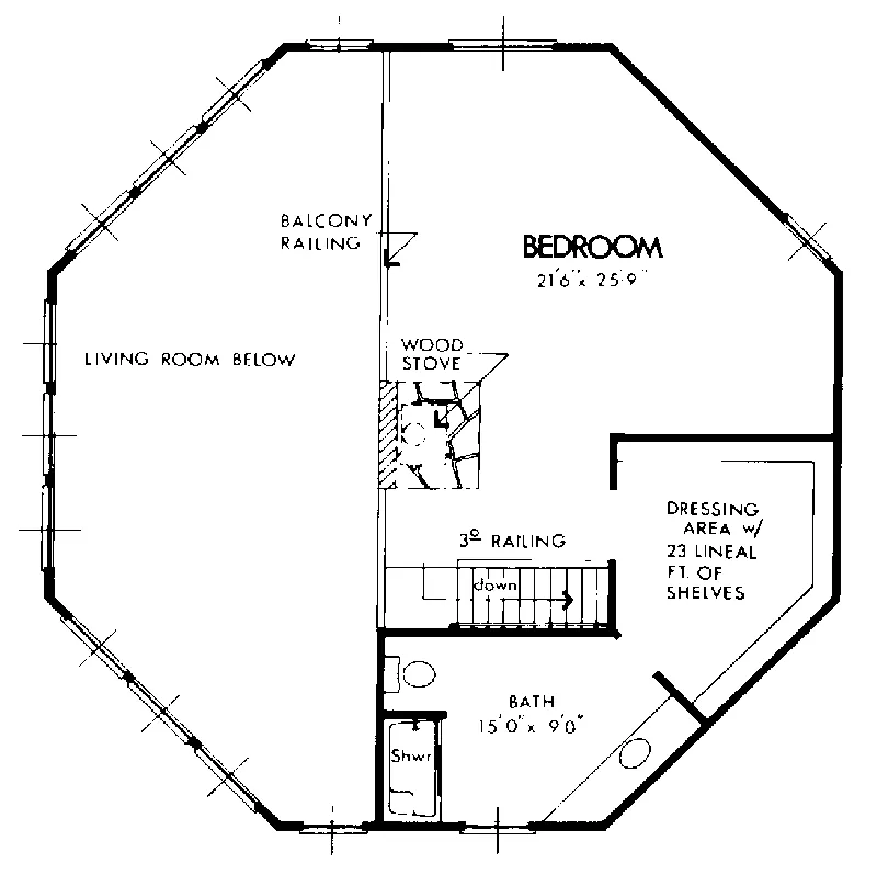 Sunbelt House Plan Second Floor - Freesia Modern Home 072D-1089 - Search House Plans and More
