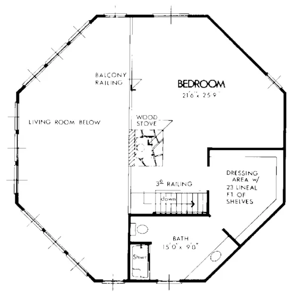 Modern House Plan Second Floor - Freesia Modern Home 072D-1089 - Search House Plans and More