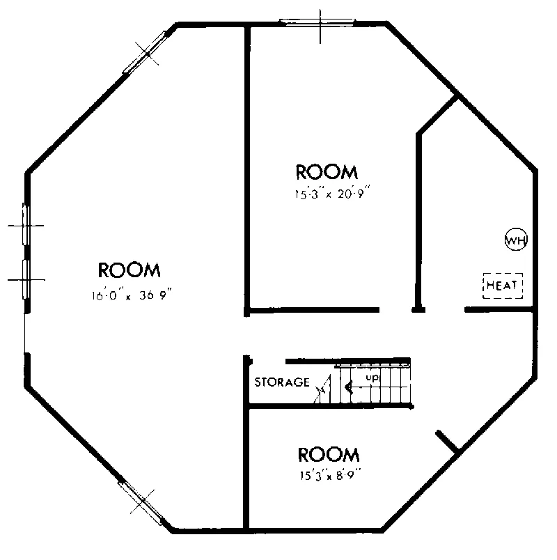Sunbelt House Plan Lower Level Floor - Freesia Modern Home 072D-1089 - Search House Plans and More