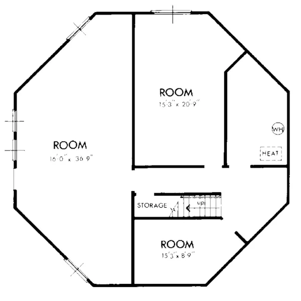 Modern House Plan Lower Level Floor - Freesia Modern Home 072D-1089 - Search House Plans and More