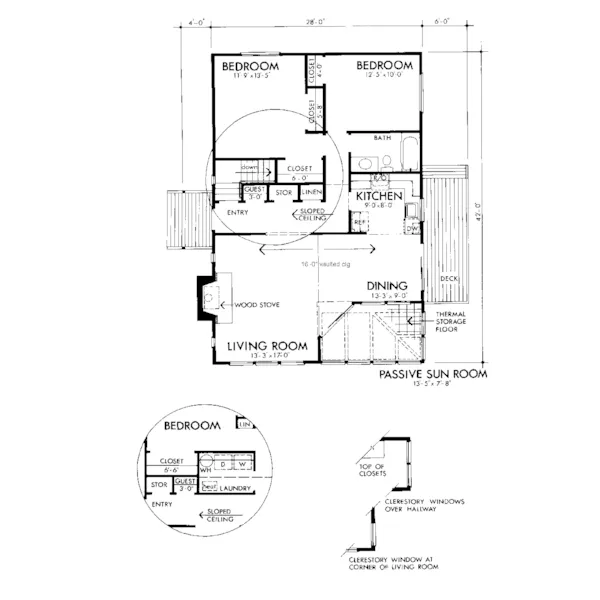 Mountain House Plan First Floor - Geoffrey Contemporary Home 072D-1091 - Search House Plans and More