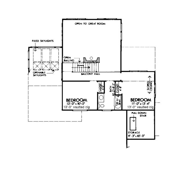 Traditional House Plan Second Floor - McBride Shingle Style Home 072D-1092 - Shop House Plans and More