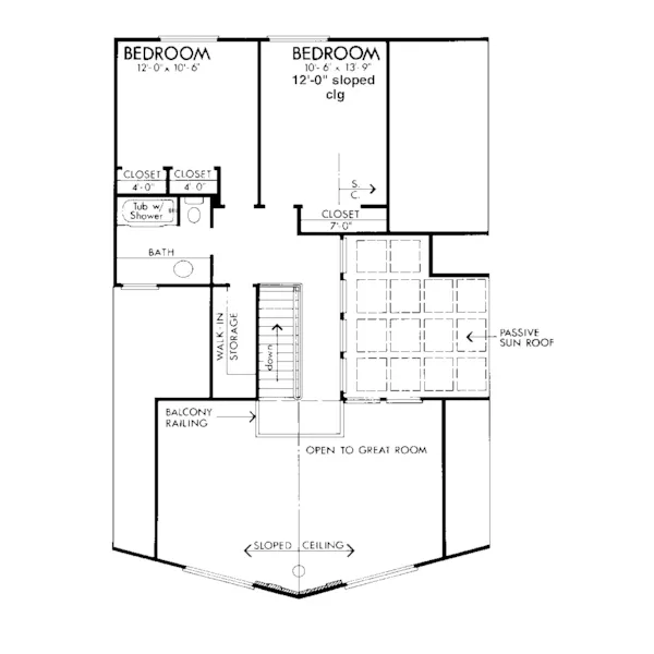 Modern House Plan Second Floor - Grants Cabin A-Frame Home 072D-1095 - Search House Plans and More