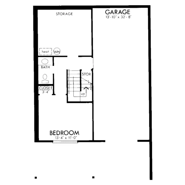 Modern House Plan Lower Level Floor - Melrose Point A-Frame Home 072D-1097 - Shop House Plans and More