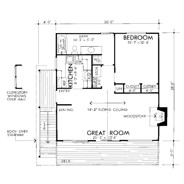 Southern House Plan First Floor - Mullanphy Rustic Vacation Home 072D-1099 - Shop House Plans and More