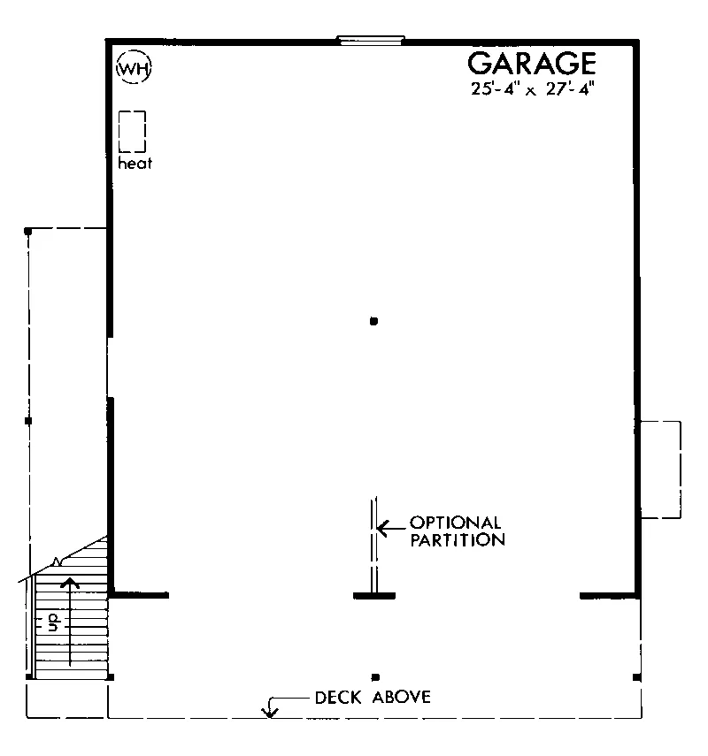 Southern House Plan Garage Floor Plan - Mullanphy Rustic Vacation Home 072D-1099 - Shop House Plans and More