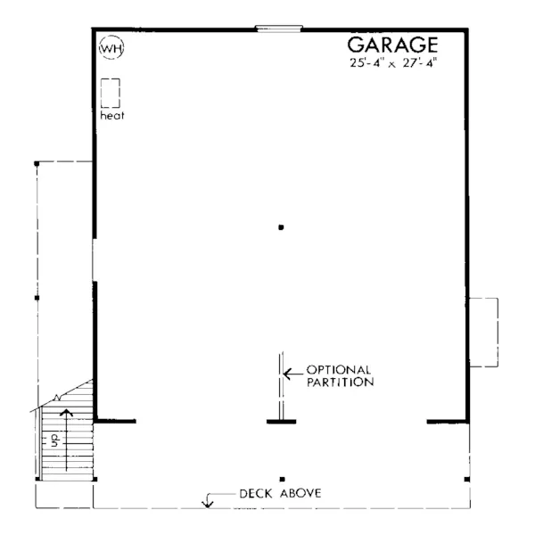 Southern House Plan Garage Floor Plan - Mullanphy Rustic Vacation Home 072D-1099 - Shop House Plans and More