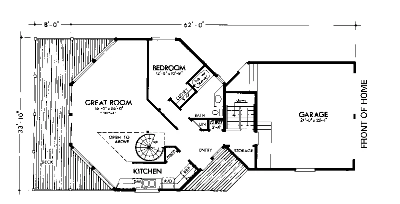 Modern House Plan First Floor - Boothhaven Contemporary Home 072D-1100 - Search House Plans and More