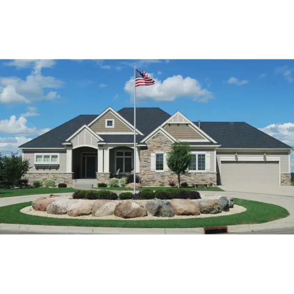 Traditional House Plan Front of Home - Castro Creek Luxury Home 072D-1116 - Search House Plans and More