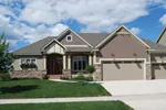 Ranch House Plan Front of Home - Romany Way Ranch Home 072D-1120 - Shop House Plans and More
