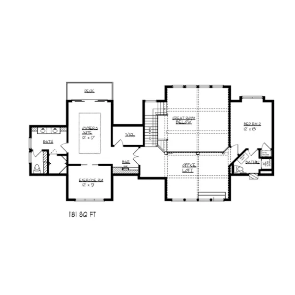 English Cottage House Plan Second Floor - Elk Manor Rustic Luxury Home 072D-1127 - Search House Plans and More