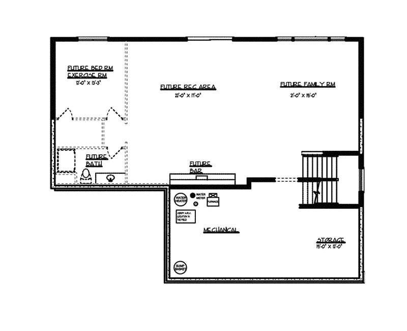 Luxury House Plan Lower Level Floor - Annapolis Luxury Craftsman Home 072S-0002 - Search House Plans and More