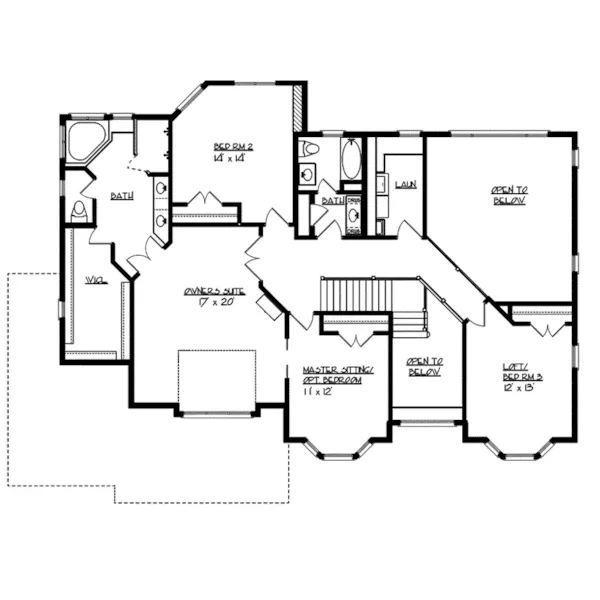 Greek Revival House Plan Second Floor - Dugan Hollow Traditional Home 072S-0004 - Search House Plans and More