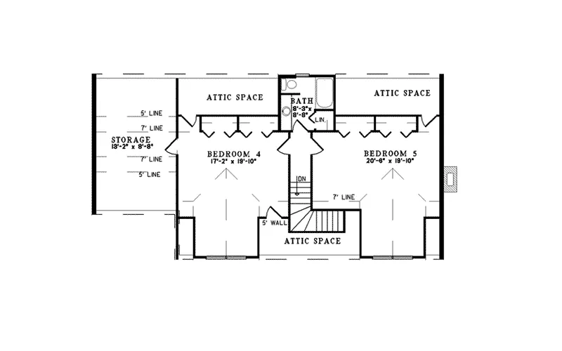 Log House Plan Second Floor - Cobb Creek Rustic Log Home 073D-0004 - Search House Plans and More