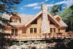 A-Frame House Plan Rear Photo 01 - Logan Ridge Vacation Home 073D-0007 - Shop House Plans and More