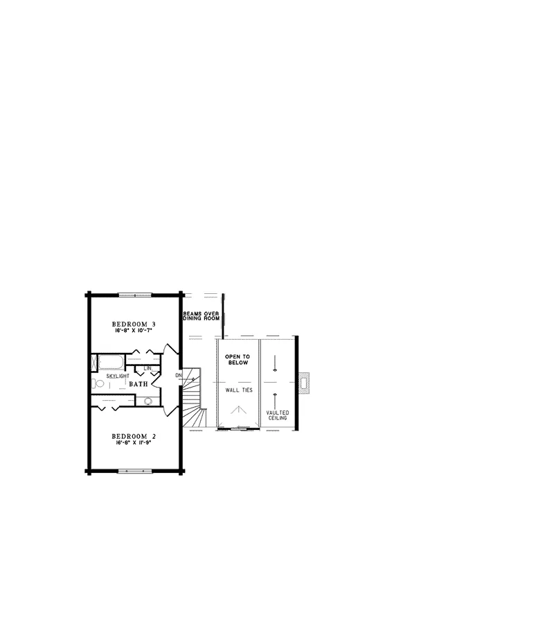 Farmhouse Plan Second Floor - Nelson Lagoon Log Home 073D-0015 - Shop House Plans and More