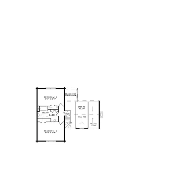 Cabin & Cottage House Plan Second Floor - Nelson Lagoon Log Home 073D-0015 - Shop House Plans and More