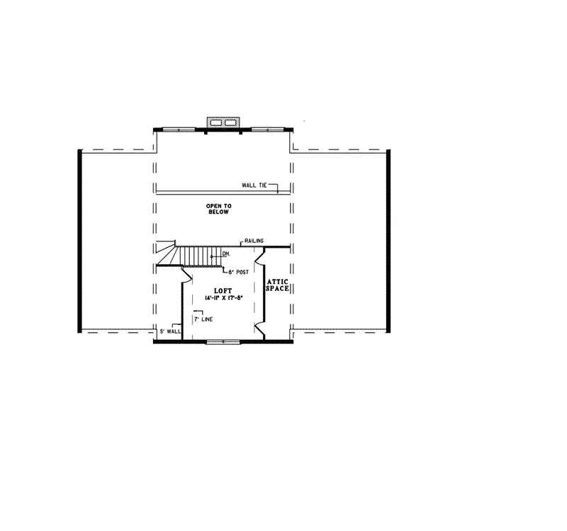 Vacation House Plan Second Floor - Kayak Island Log Home 073D-0017 - Search House Plans and More