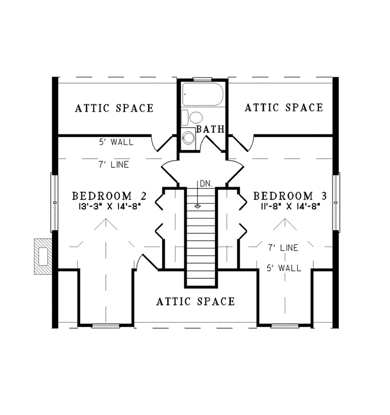 Rustic House Plan Second Floor - Alaska Rustic Home 073D-0019 - Search House Plans and More