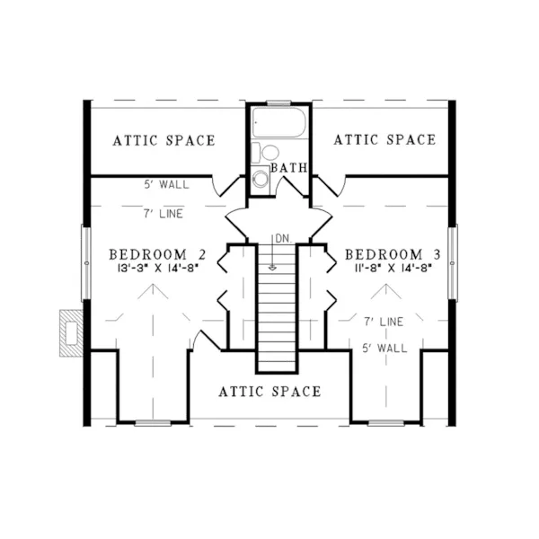 Acadian House Plan Second Floor - Alaska Rustic Home 073D-0019 - Search House Plans and More