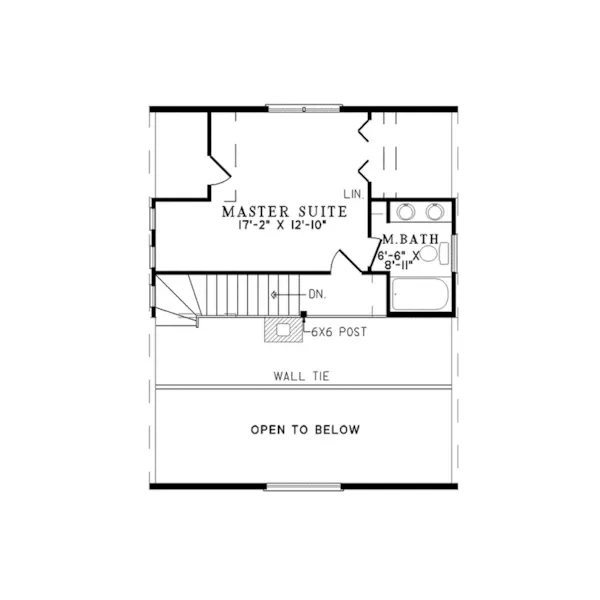 Lake House Plan Second Floor - Elfin Cove Log Cabin Home 073D-0023 - Search House Plans and More