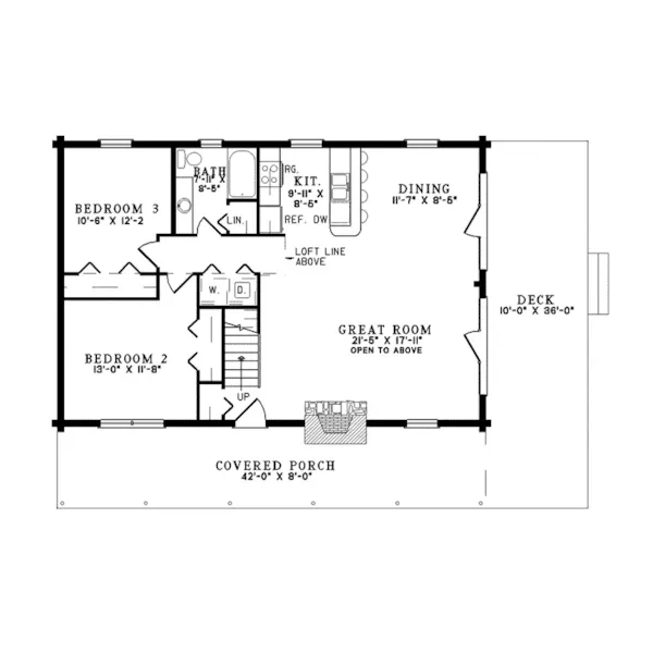 Vacation House Plan First Floor - Tanacross Modern Home 073D-0024 - Shop House Plans and More