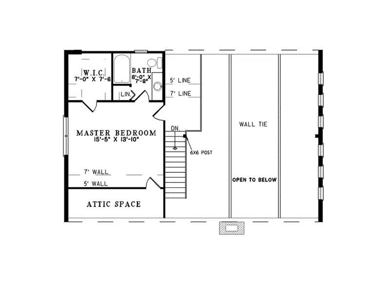 Log House Plan Second Floor - Tanacross Modern Home 073D-0024 - Shop House Plans and More