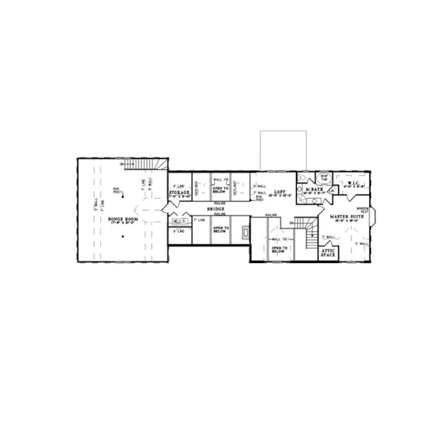 Country House Plan Second Floor - Eads Creek Traditional Log Home 073D-0029 - Search House Plans and More