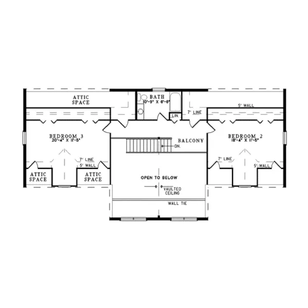 Modern House Plan Second Floor - Aspen Pine Rustic Log Home 073D-0038 - Search House Plans and More