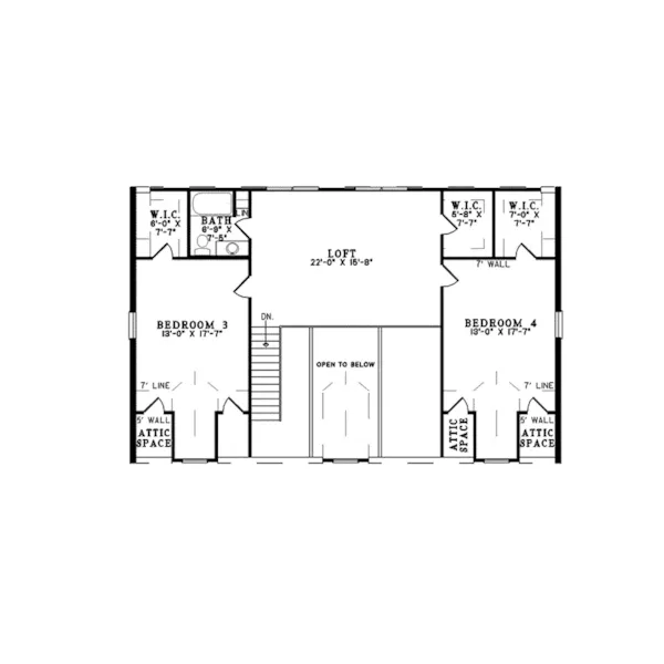 Log House Plan Second Floor - El Dorado Place Rustic Home 073D-0042 - Search House Plans and More