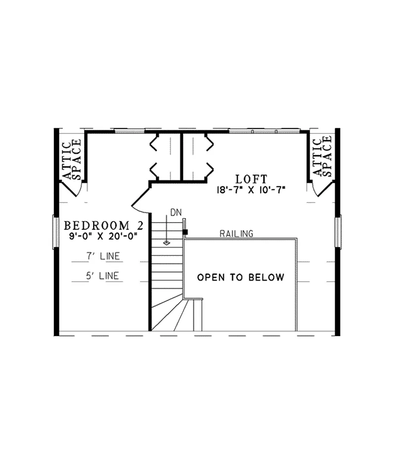 Log House Plan Second Floor - Alyssandra Country Log Home 073D-0047 - Search House Plans and More
