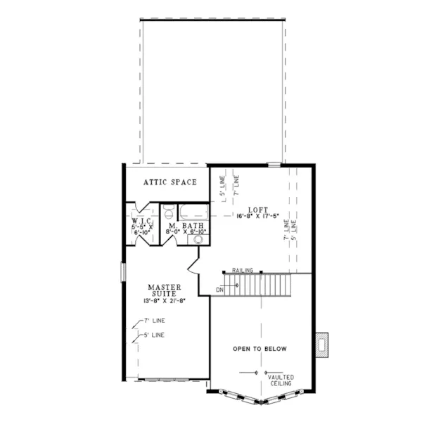 Log Cabin House Plan Second Floor - Sparwood Contemporary Home 073D-0049 - Shop House Plans and More