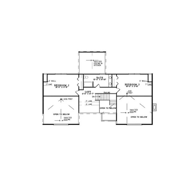 Log House Plan Second Floor - Sturgeon Landing Rustic Home 073D-0054 - Shop House Plans and More