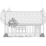 Building Plans Front of House 075D-6003