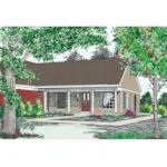 Traditional House Plan Front of House 075D-7501