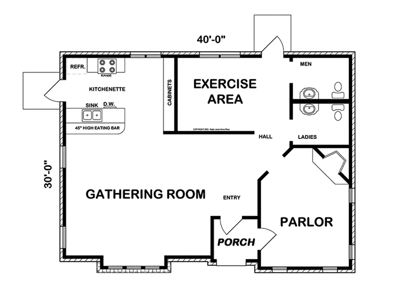 Ranch Home Plan First Floor 075D-7503