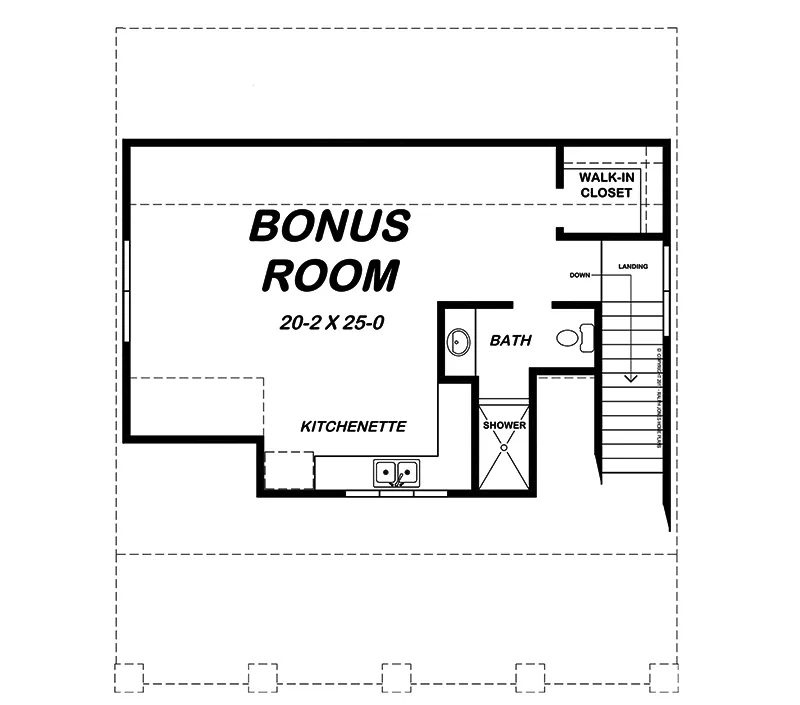 Rustic Project Plan Second Floor 075D-7507