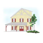 Bungalow House Plan Front of House 075D-7511