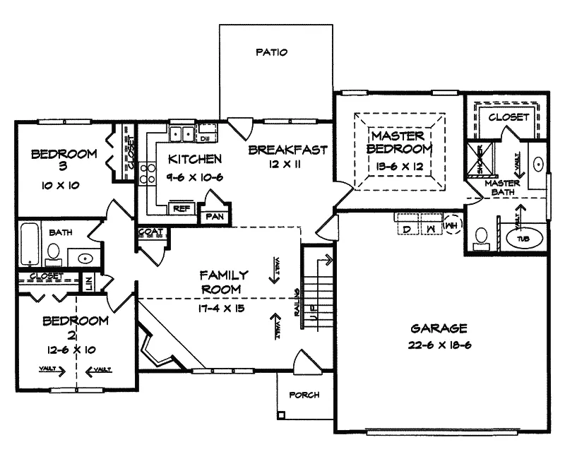 Neoclassical House Plan First Floor - Kingscreek Neoclassical Home 076D-0009 - Search House Plans and More