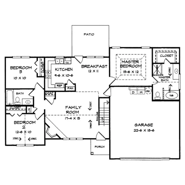 Neoclassical House Plan First Floor - Kingscreek Neoclassical Home 076D-0009 - Search House Plans and More